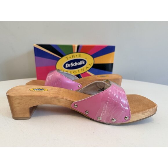 Dr Scholls Women Size 10 M Exercise Clog Sandal Special Pink Leather Slide New - Picture 4 of 12
